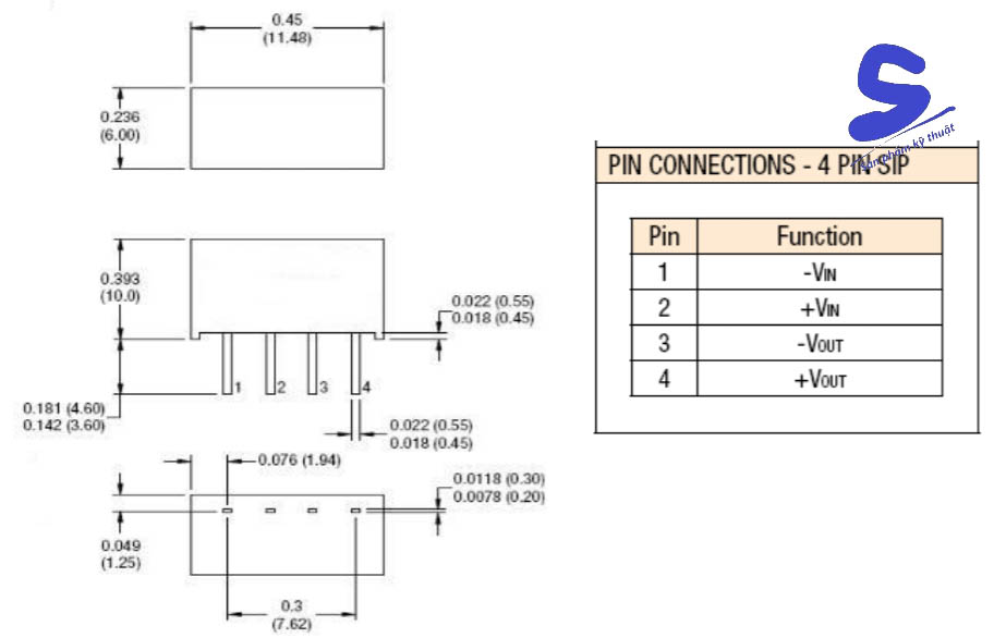 Module nguồn cách ly B0505S-1W DC-DC (5V-5V)